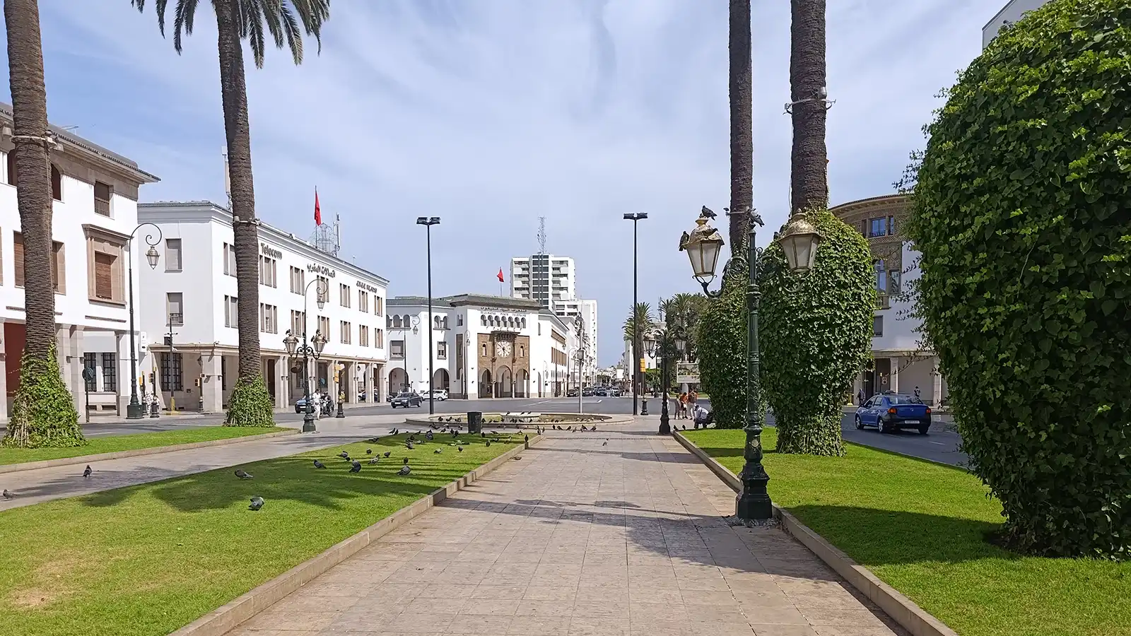 Rabat heritage walk along Avenue Mohammed V in the city center